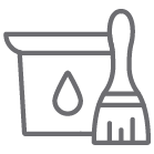 Färghink och pensel ikon